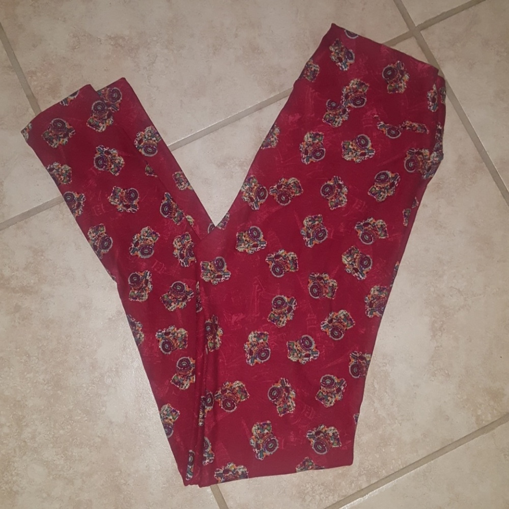 Lularoe Floral Camera Leggings